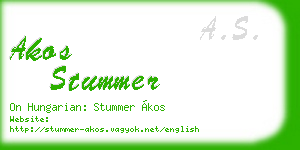 akos stummer business card